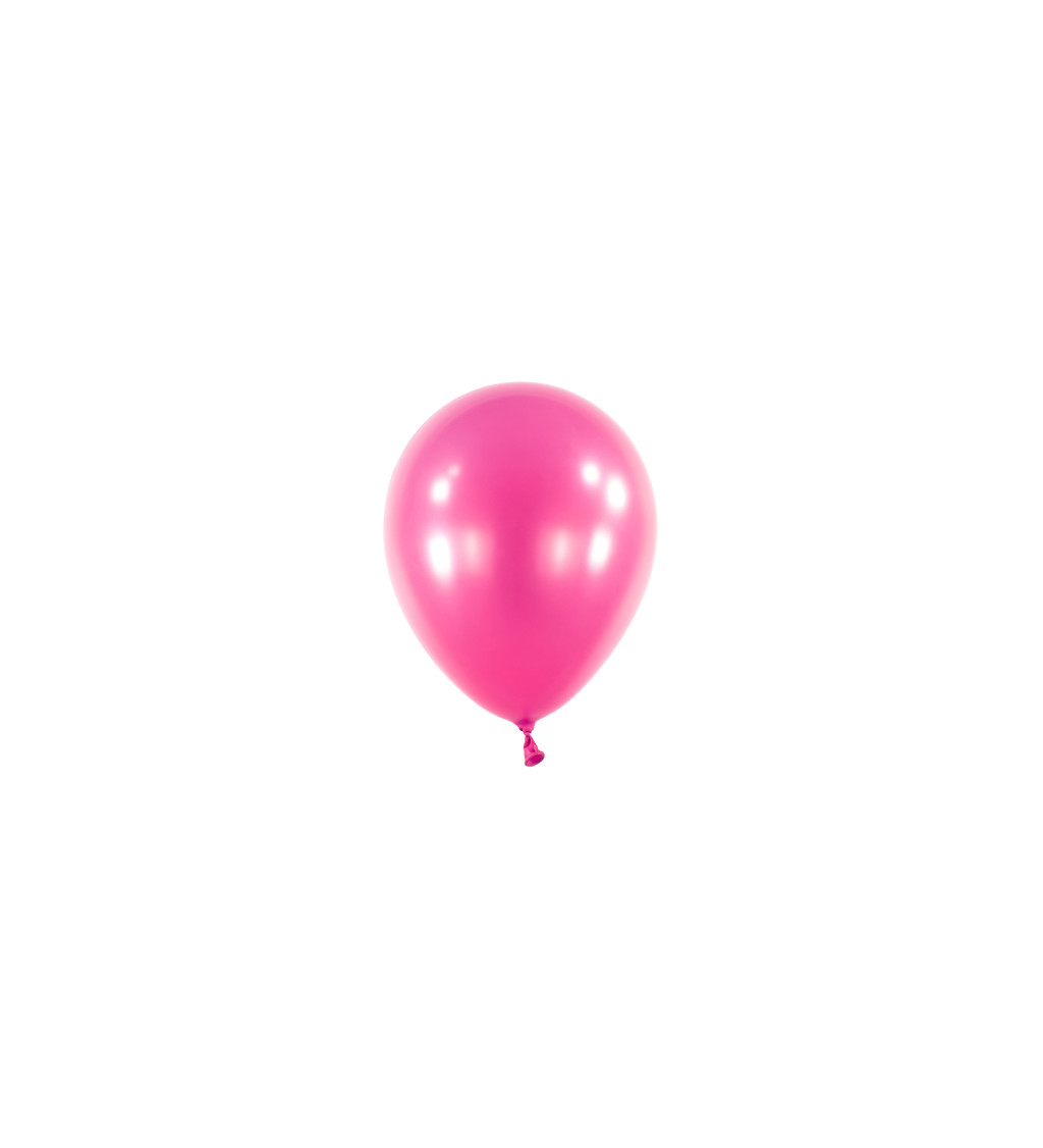 Růžový metalický balón