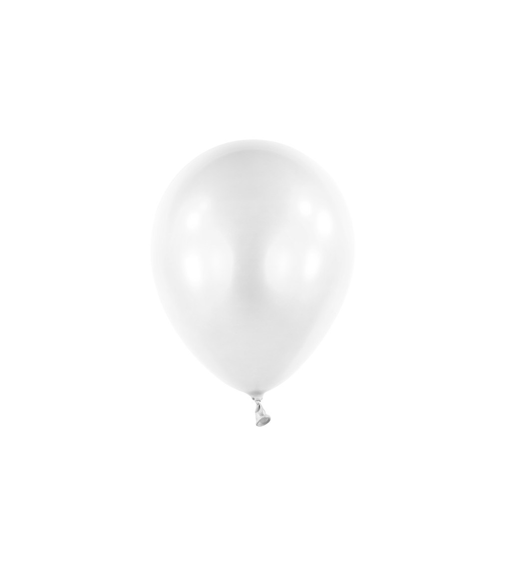 Bílo- perleťový balónek