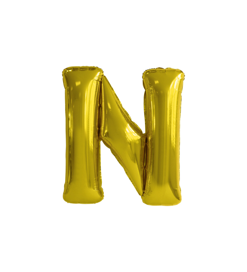 Balónek - zlaté písmeno N
