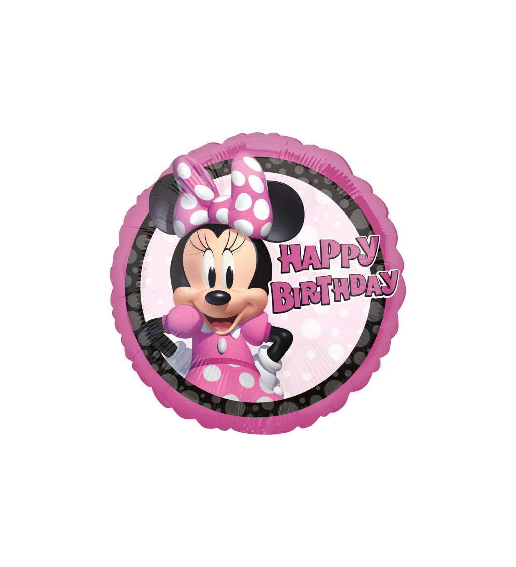 Minnie balónek Happy Birthday