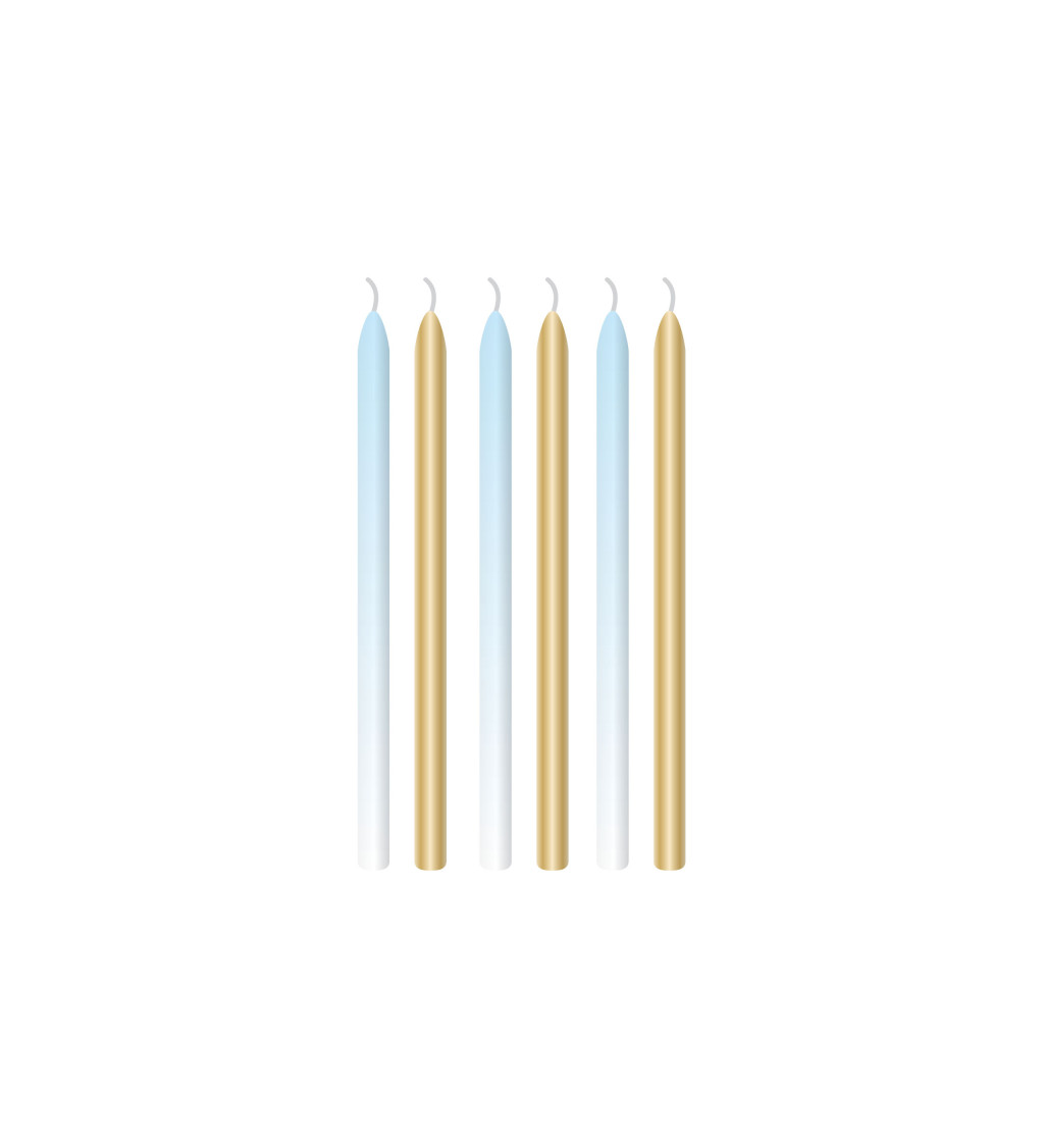 Svíčky 1. narozeniny modré a zlaté