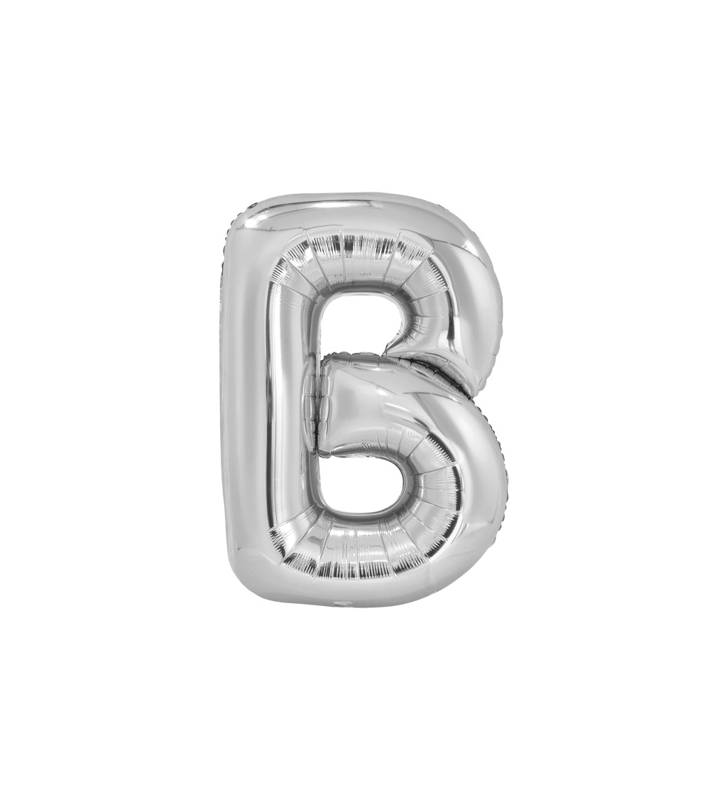 Velký stříbrný foliový balónek - B