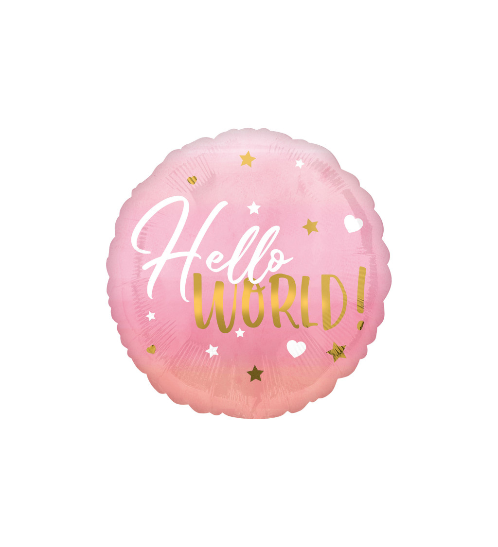 Růžový balón - Hello World!