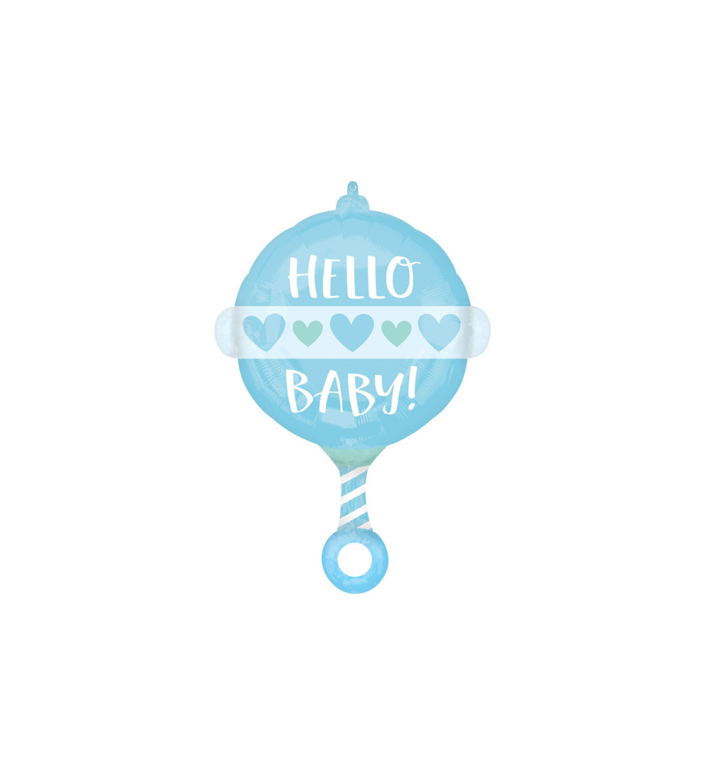 Hello baby - modrý balónek