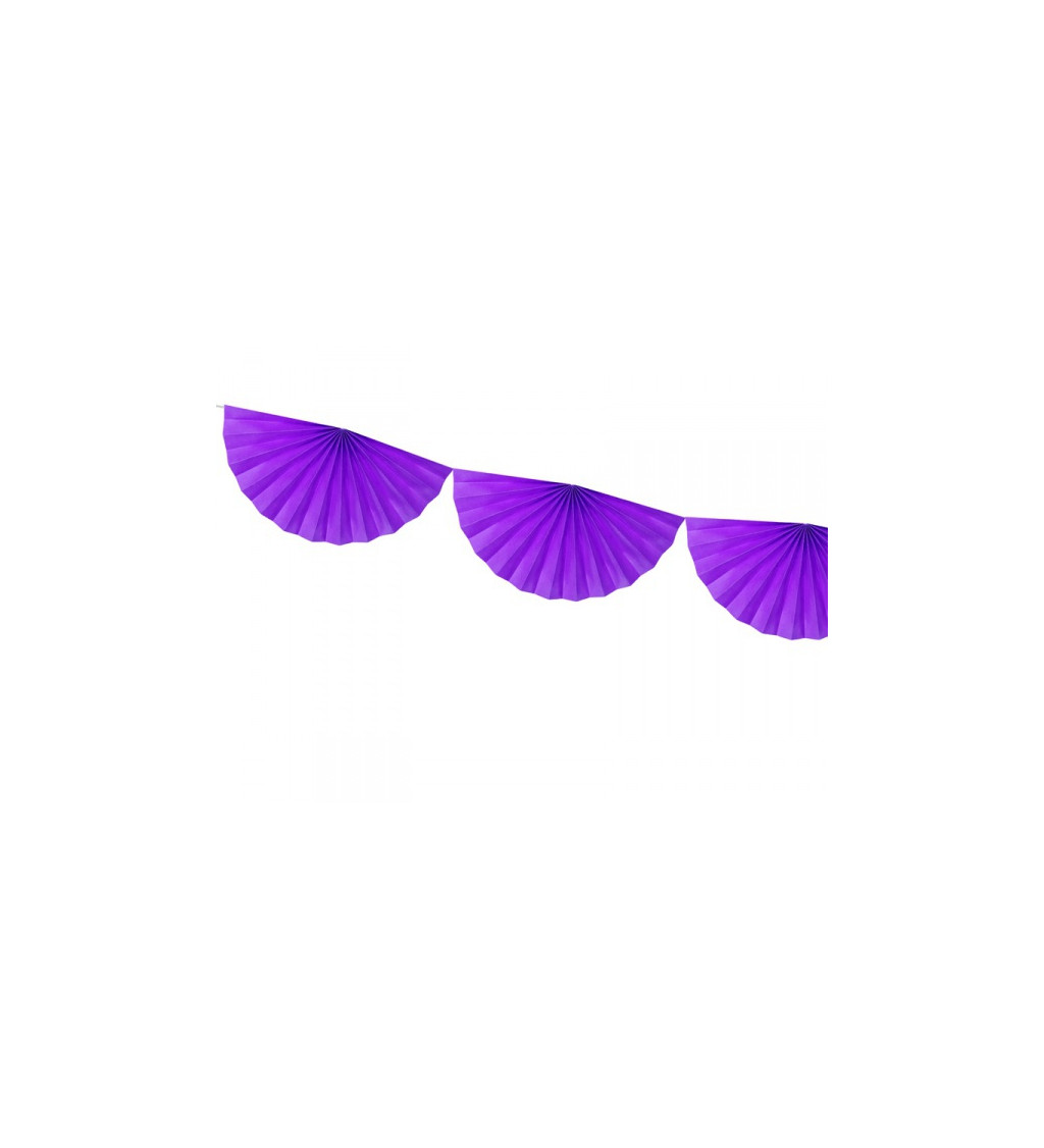 Girlanda - papírová fialová