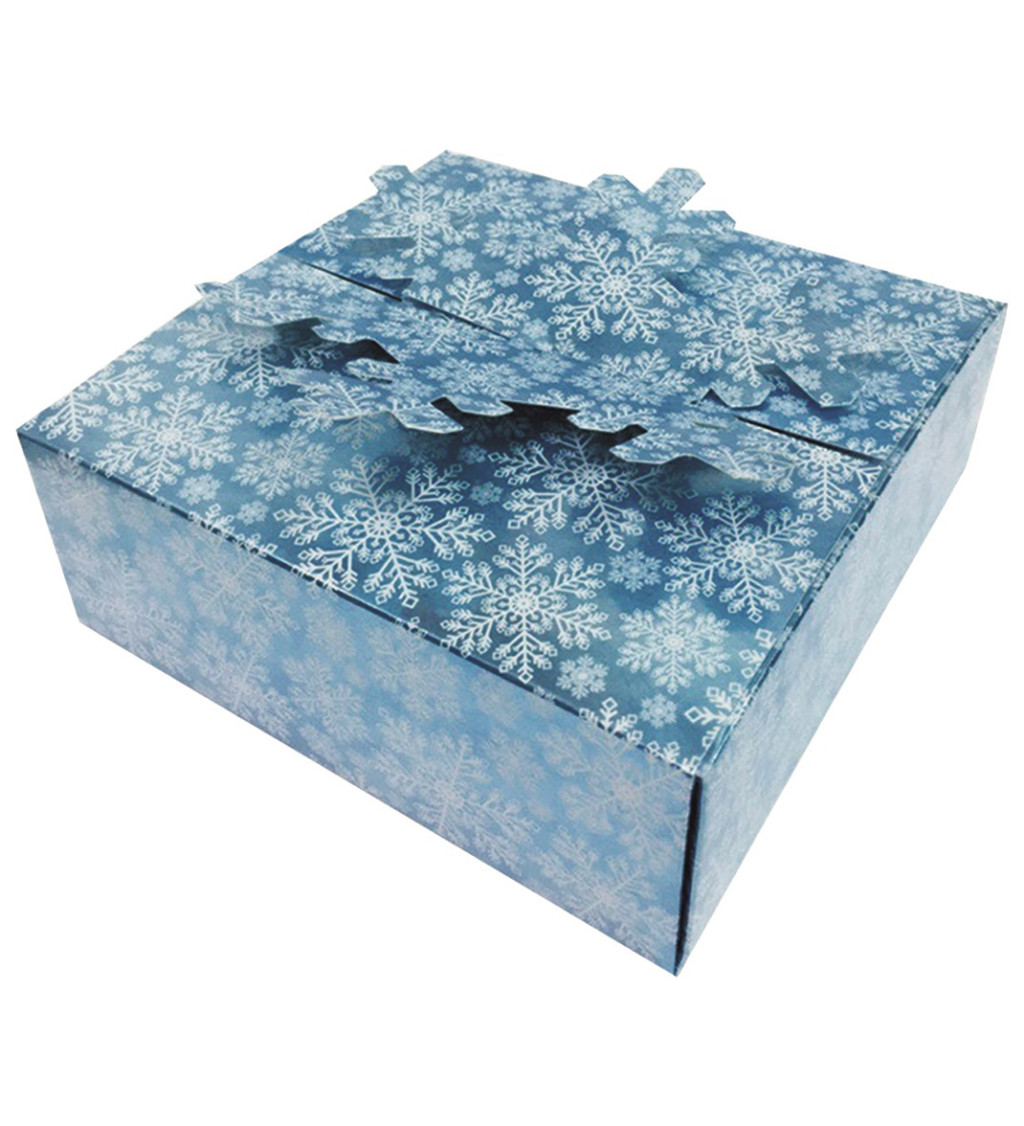 Skládací dárková krabička - modrá