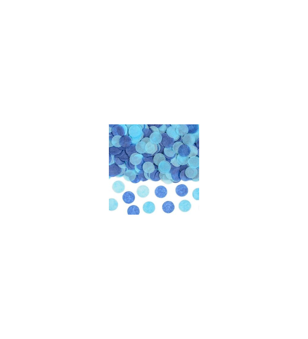 Modré kolečka konfety