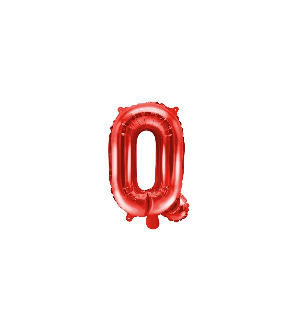Fóliový balónek písmeno "Q" - červený