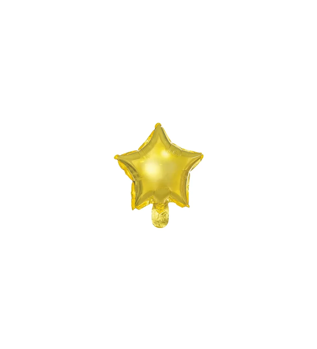 Fóliový zlatý balónek hvězda