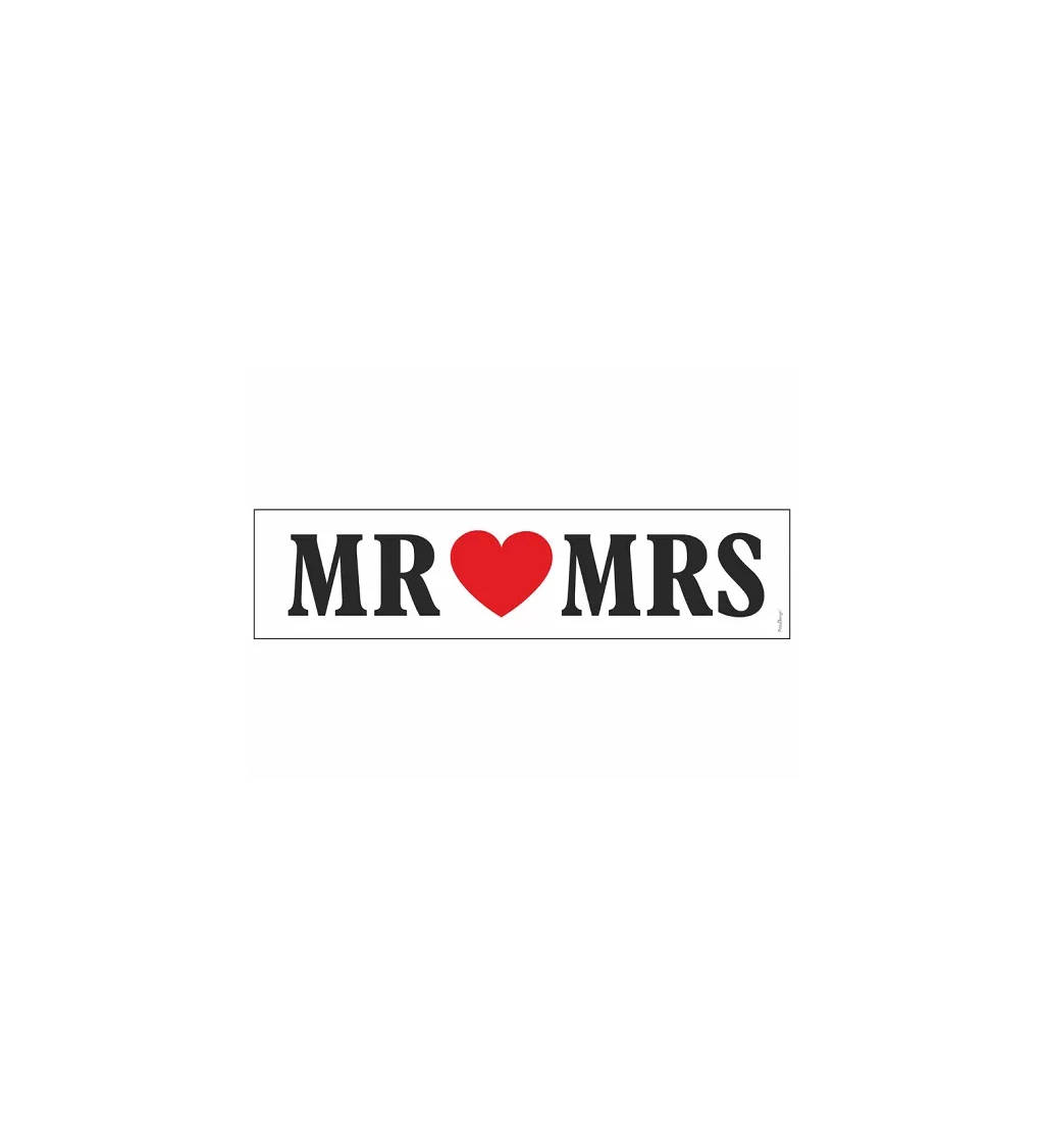 Kartonové tabulky Mr and Mrs