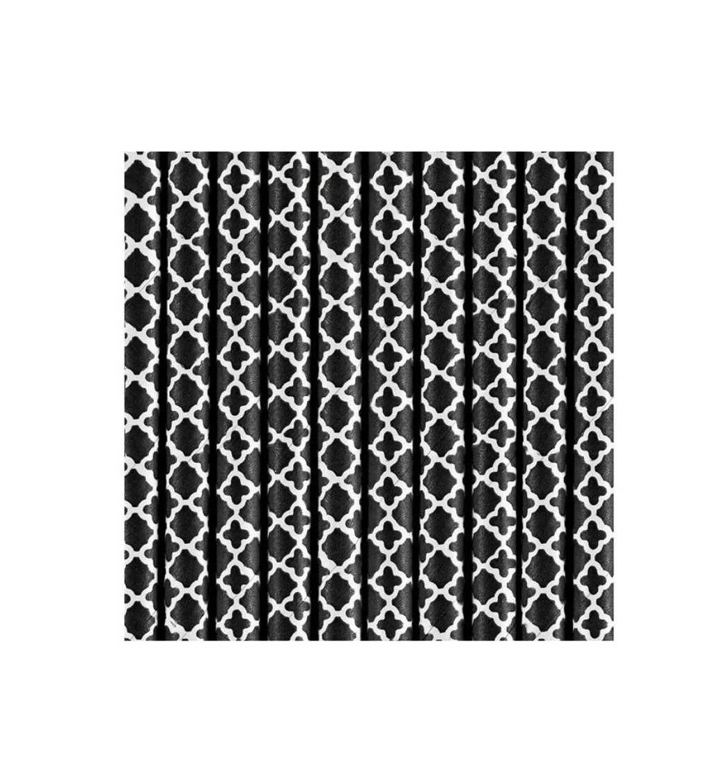 Černobílá brčka se vzory
