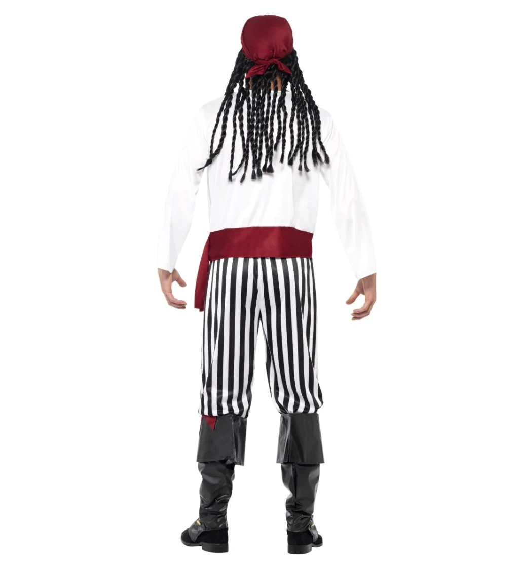 Pánský kostým Pirát pruhovaný