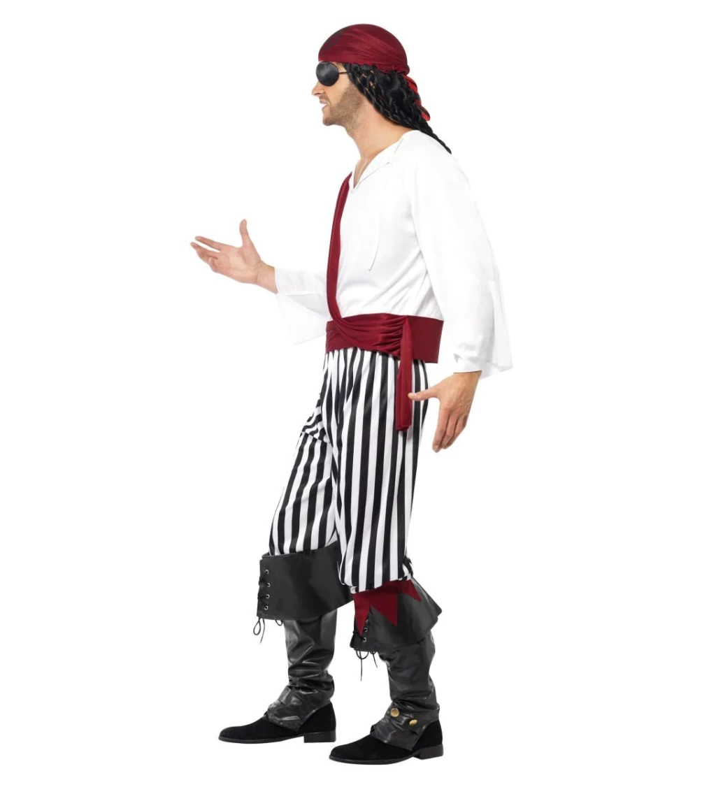Pánský kostým Pirát pruhovaný
