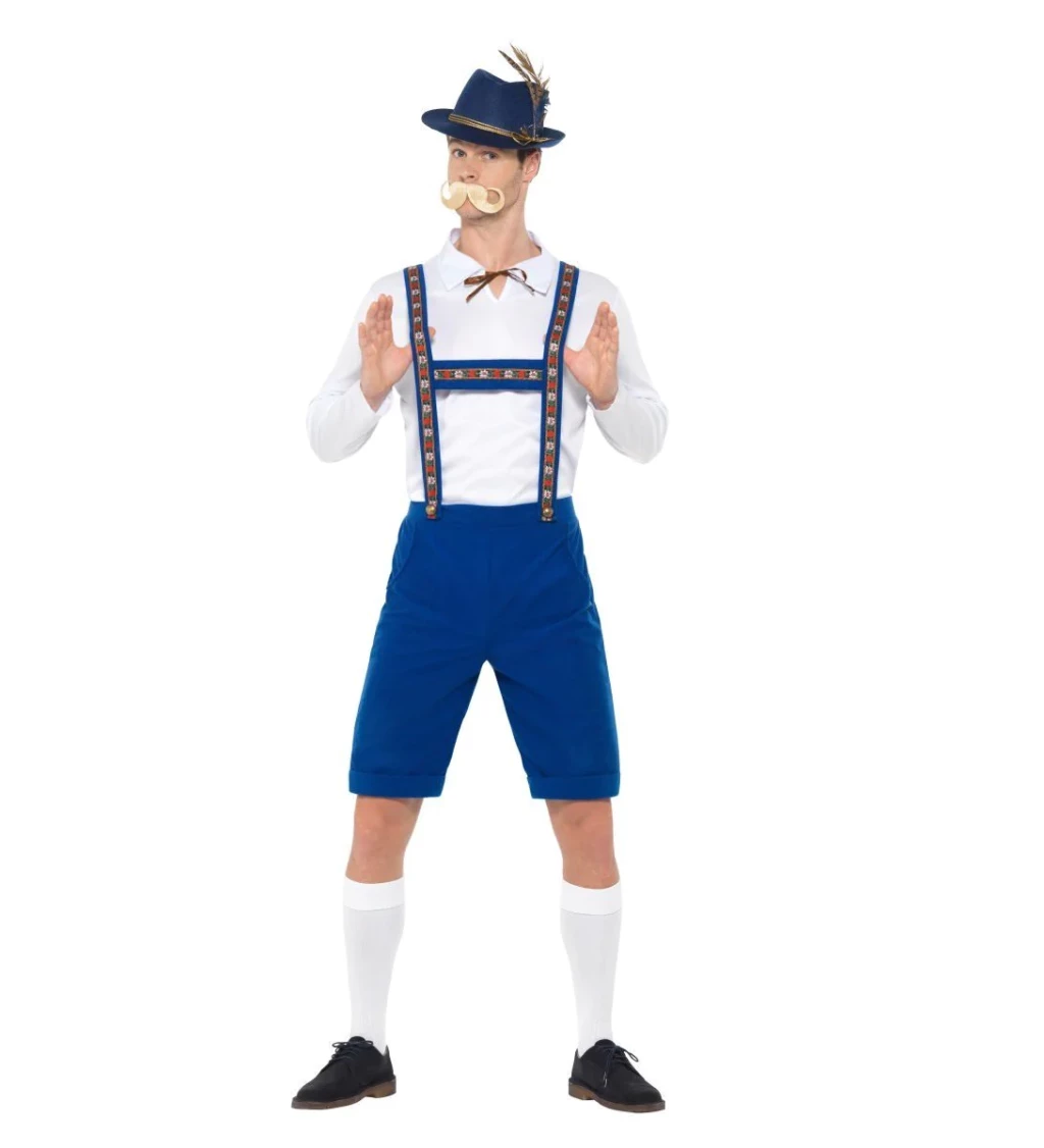 Pánský kostým Oktoberfest modrý