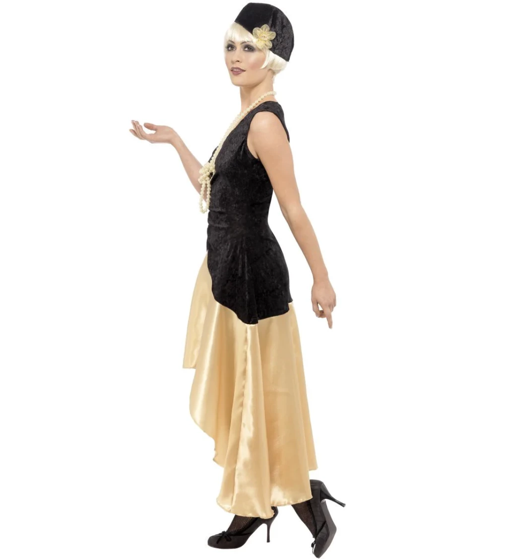 Dámský kostým 20. léta, zlatá sukně