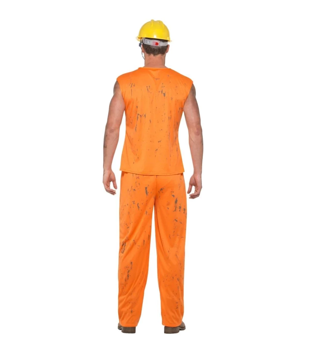 Pánský kostým Dělníka - oranžový