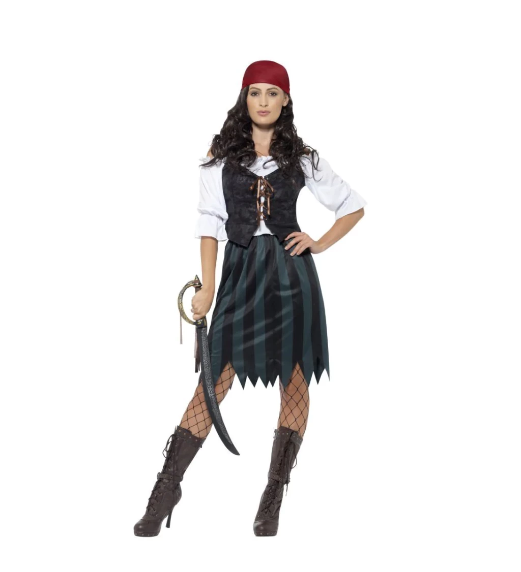 Dámský kostým Neohrožená pirátka