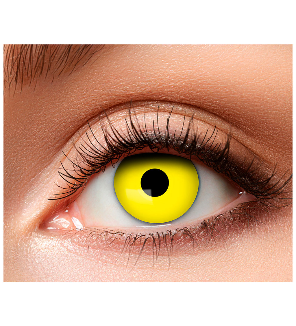 Žluté kontaktní čočky