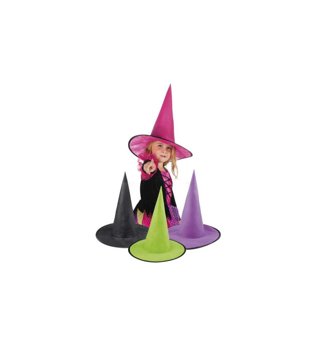 Klobouk čarodějnice - růžový