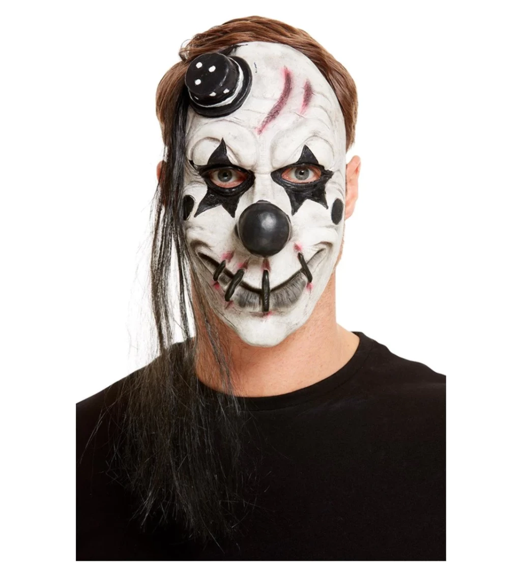 Maska Záludný klaun s buřinkou
