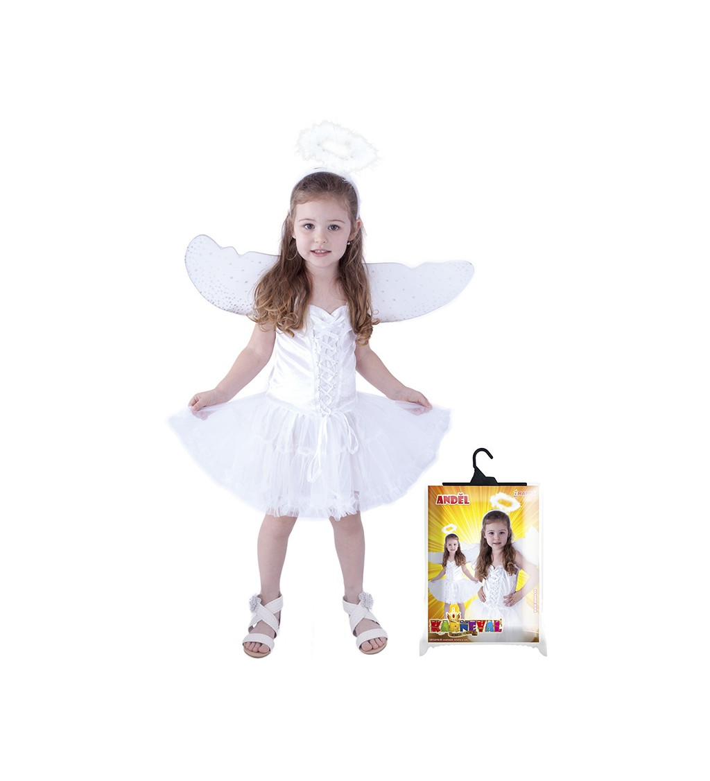Dětsky kostým anděl – S (4-6let)