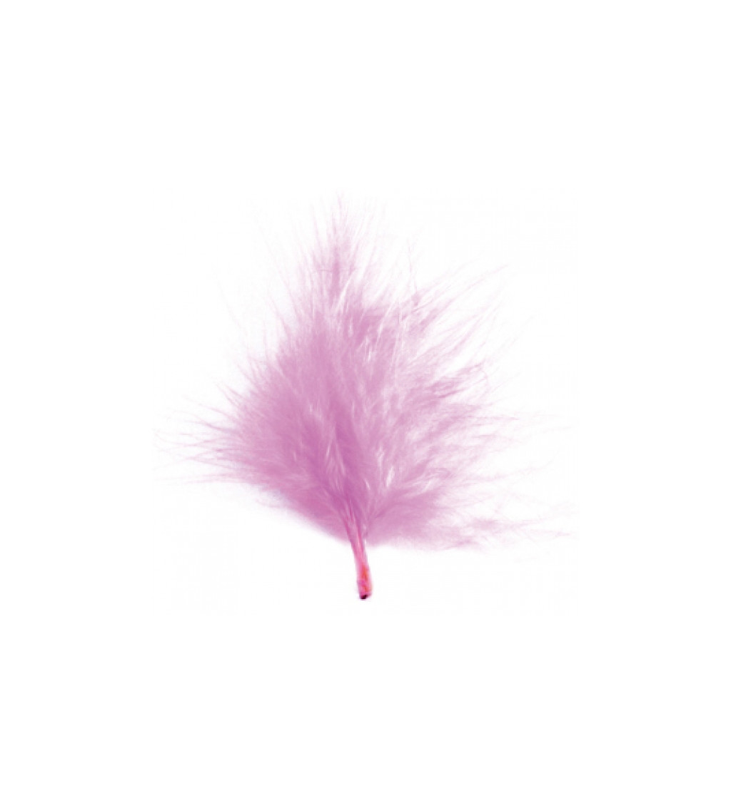 Peříčka pastelově růžová