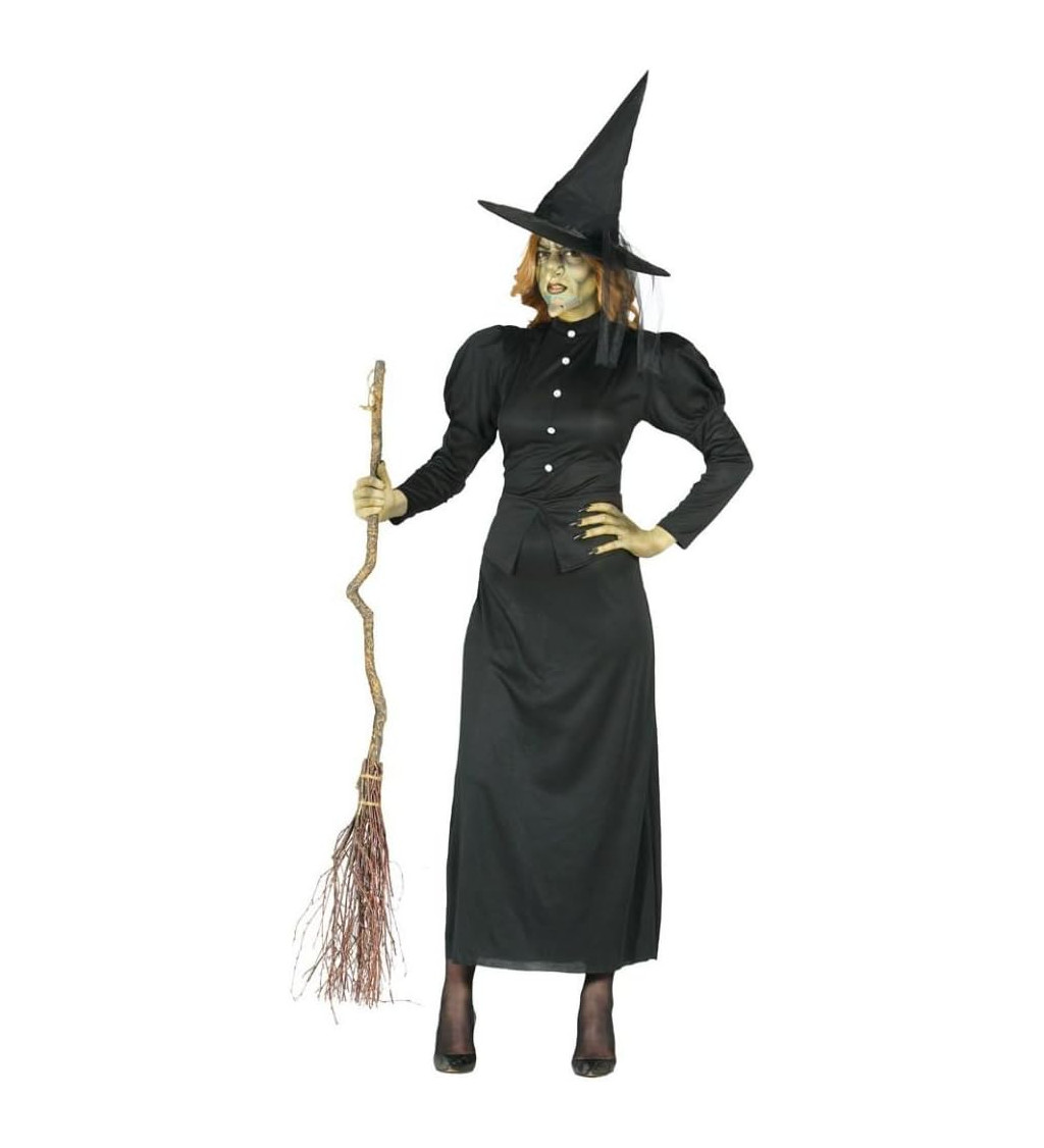 Dámský kostým - Čarodějnice černá