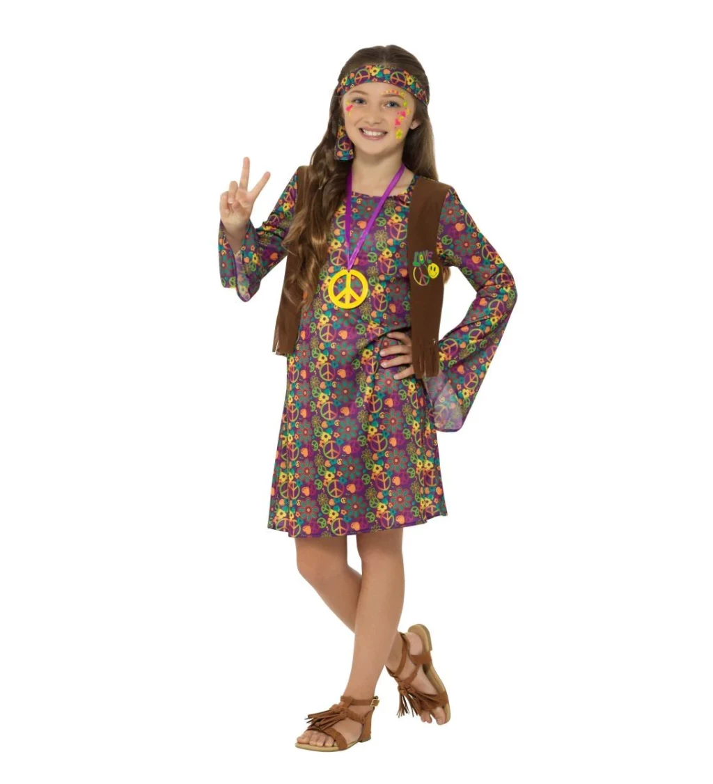 Dětský kostým Slečna Hippie