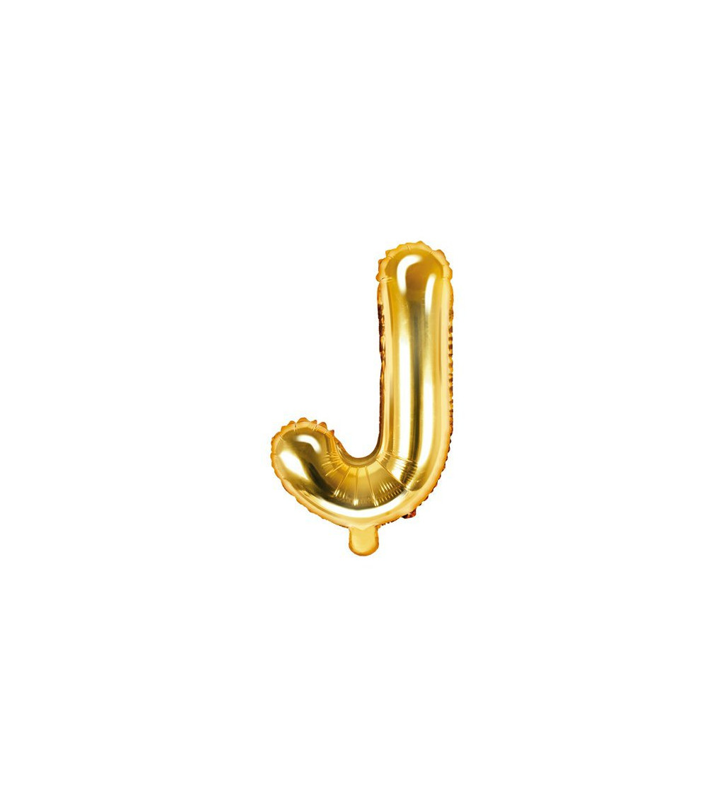 Fóliový balónek - zlaté J