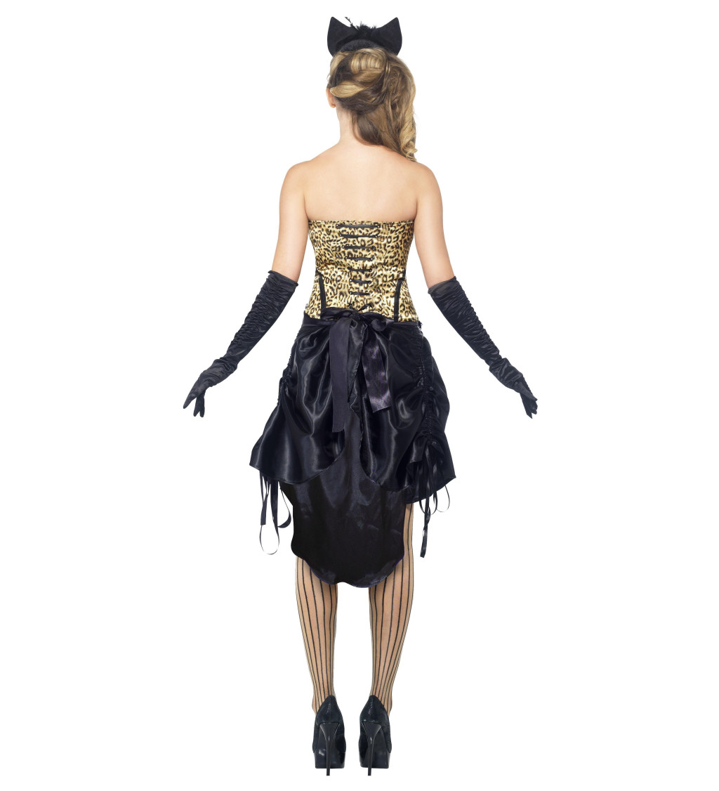 Dámský kostým tanečnice Burlesque, leopardí vzor