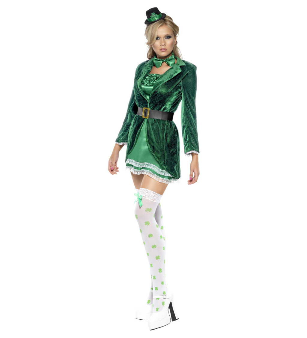 Dámský kostým St. Patrick`s day, sexy šaty