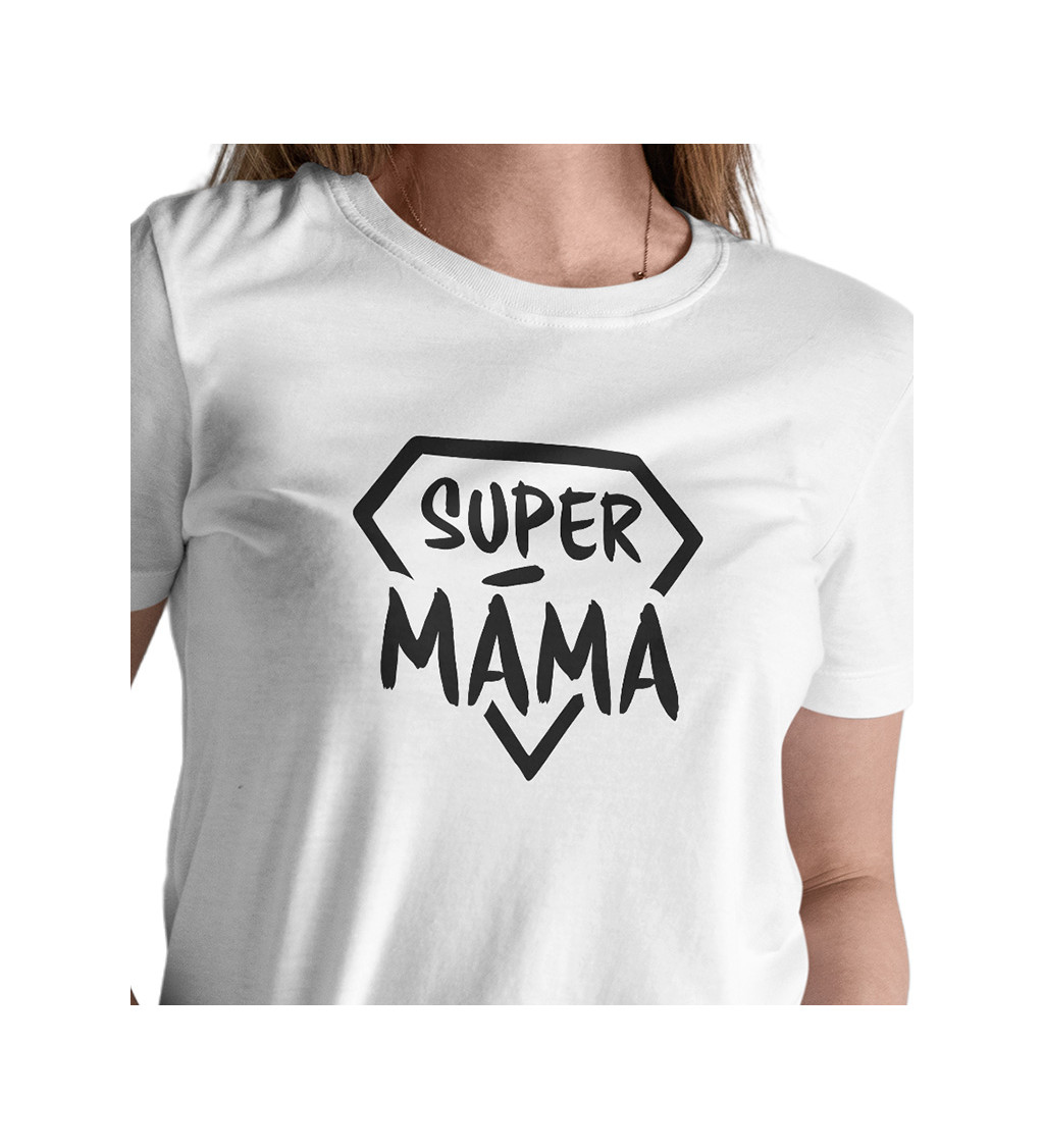 Dámské triko bílé Super máma