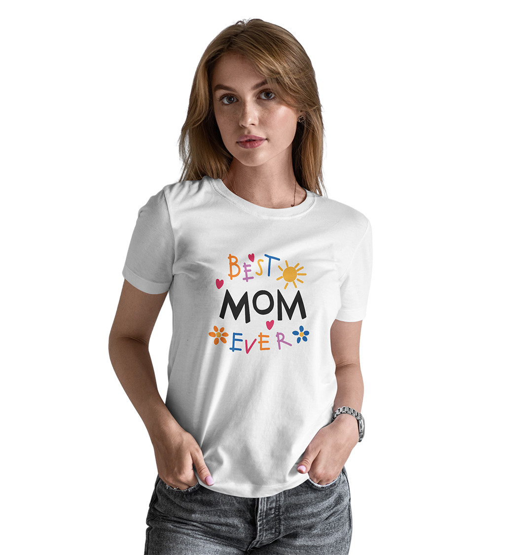 Dámské triko bílé Best mom ever
