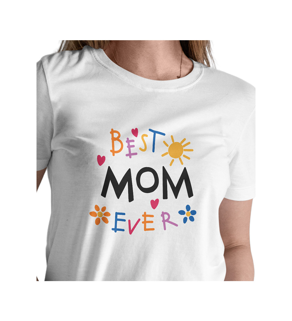Dámské triko bílé Best mom ever