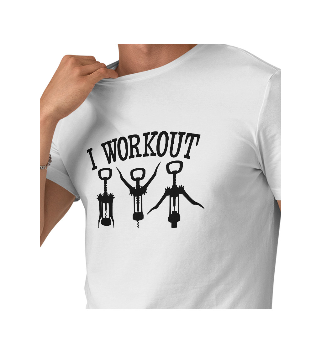 Pánské triko bílé I workout