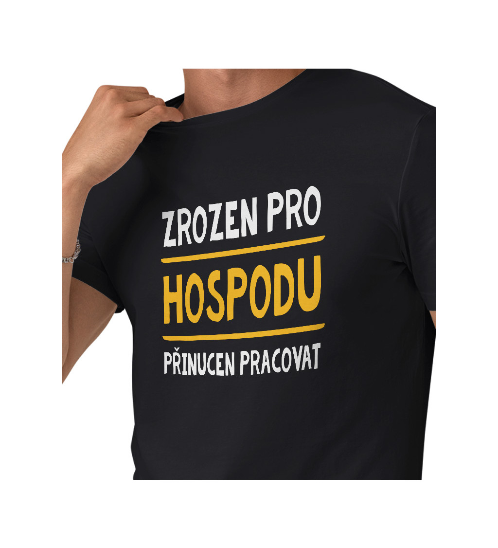 Pánské triko s nápisem - Zrozen pro hospodu