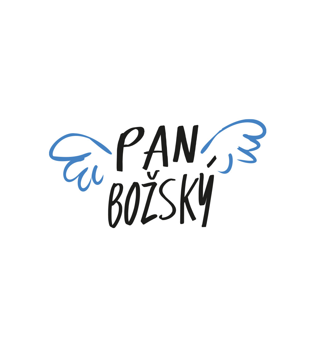 Pánské triko s nápisem - Pan božský, křídla