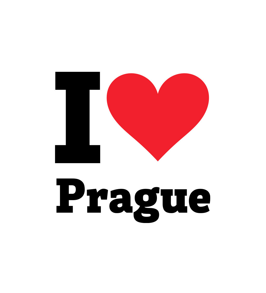 Dámské bílé triko - I love Prague