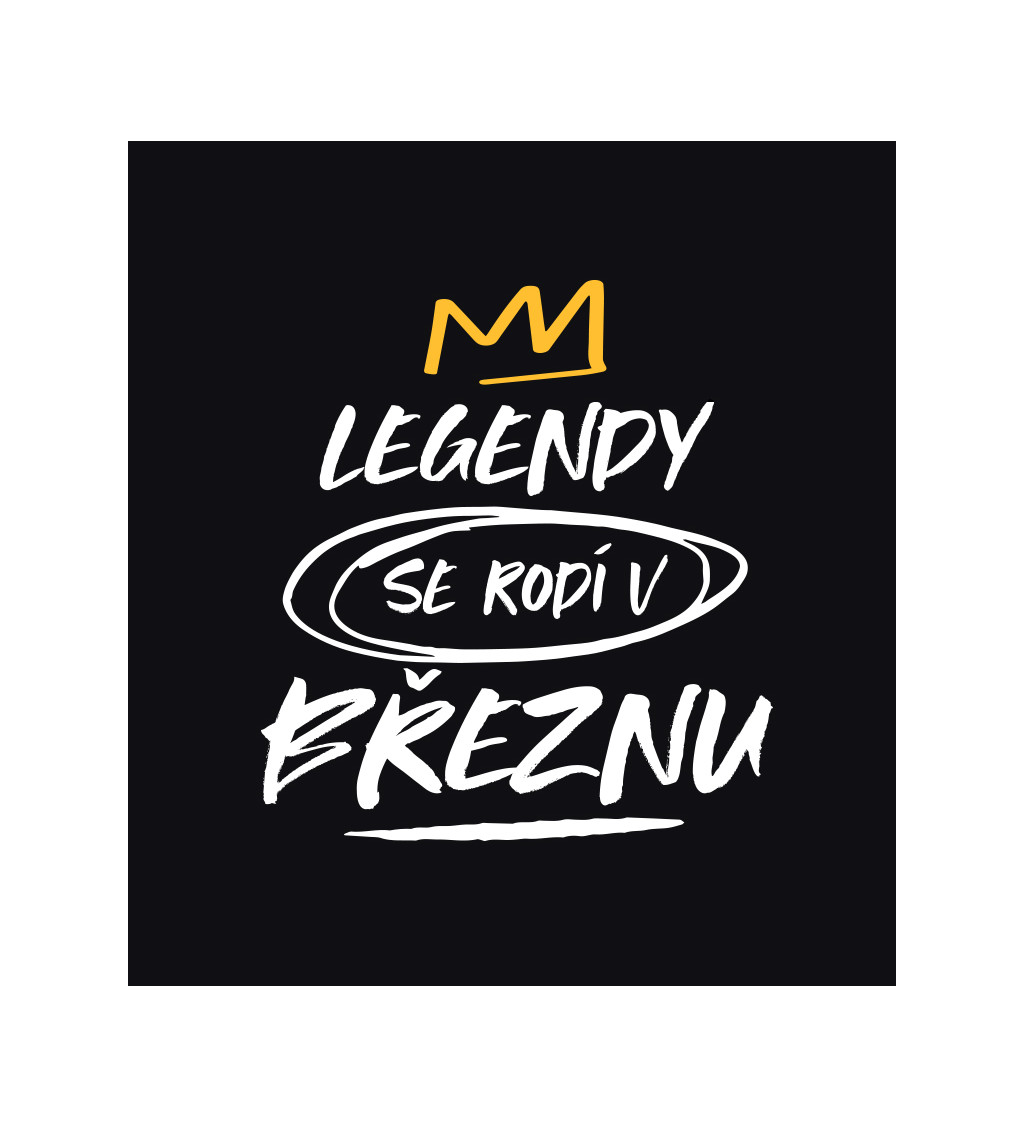 Pánské triko černé - Legendy se rodí v březnu