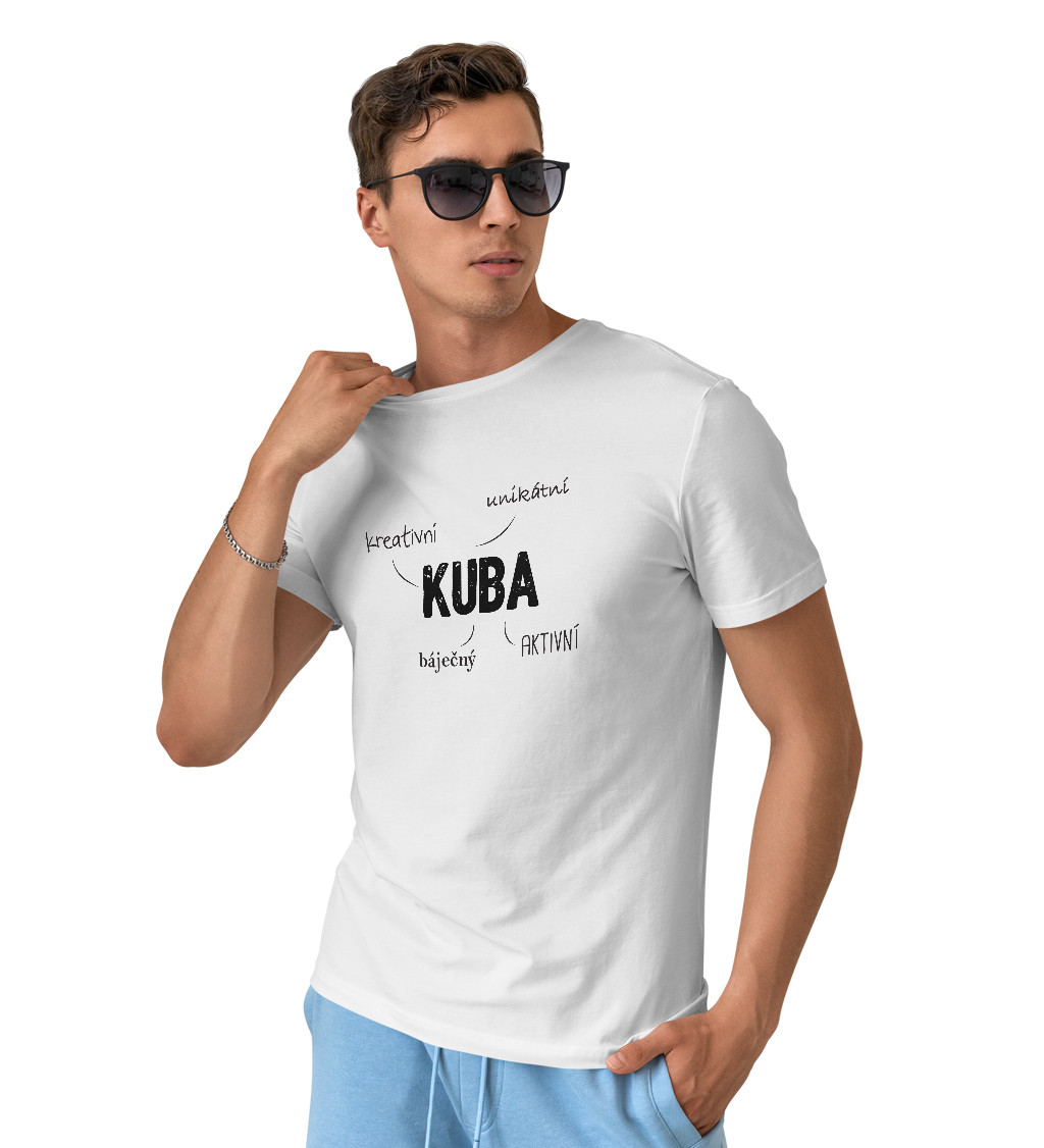 Pánské triko bílé - Kuba