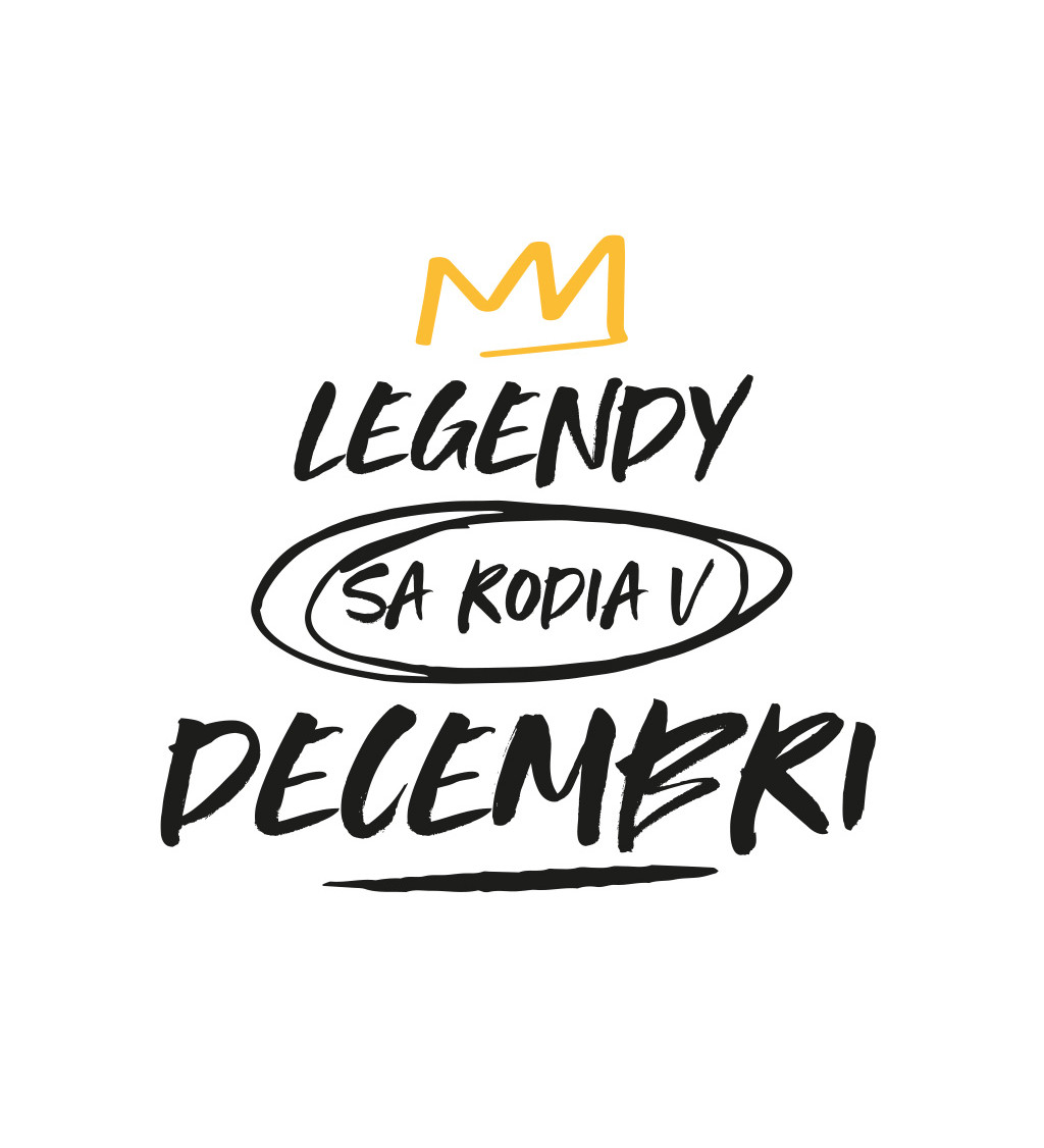 Dámske tričko biele Legendy sa rodia v decembri XS