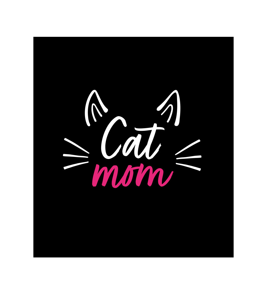 Dámské triko černé - Cat mom