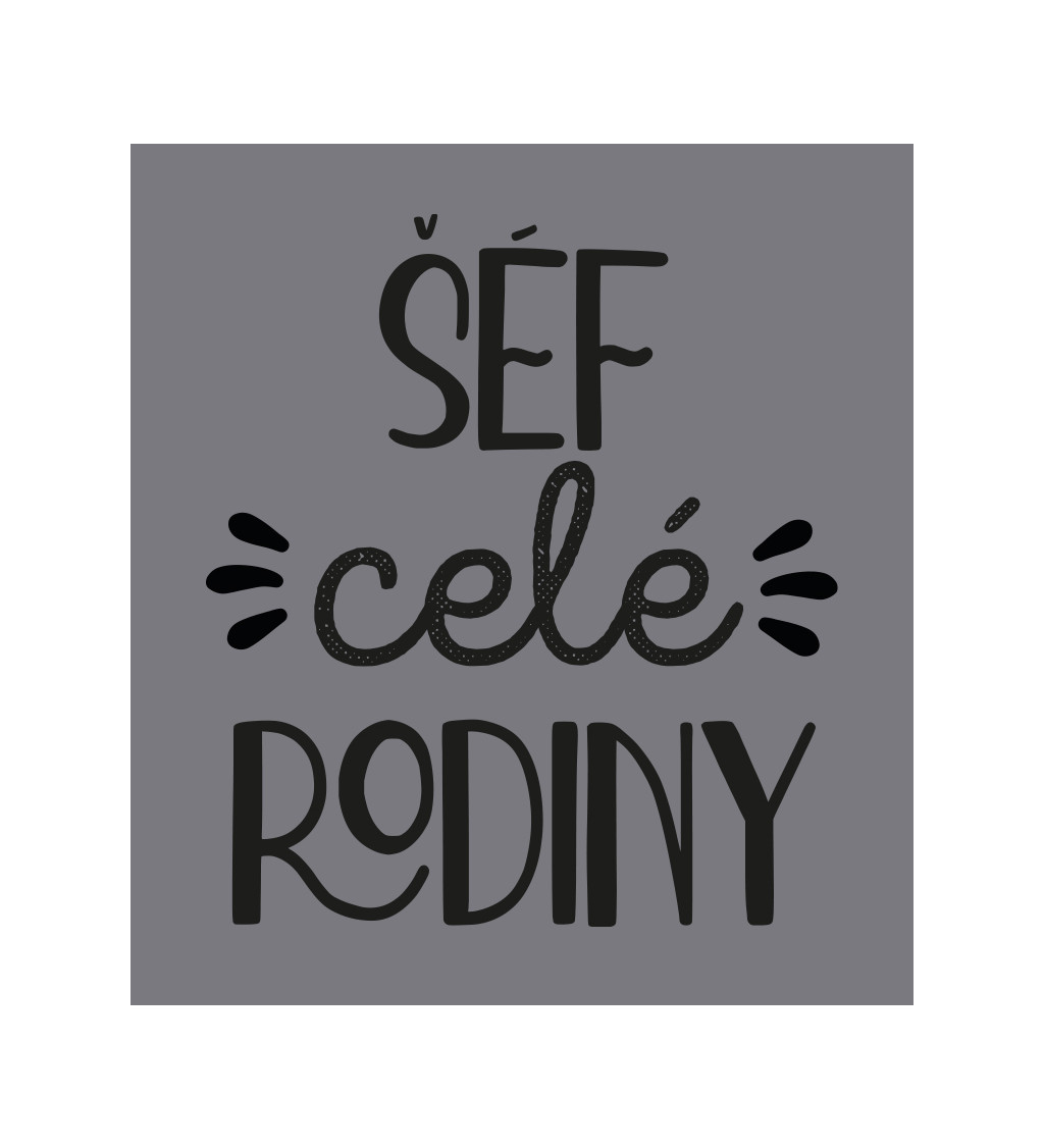 Zástěra šedá-  Šéf celé rodiny