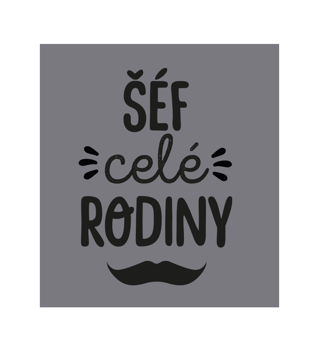 Zástěra šedá-  Šéf celé rodiny