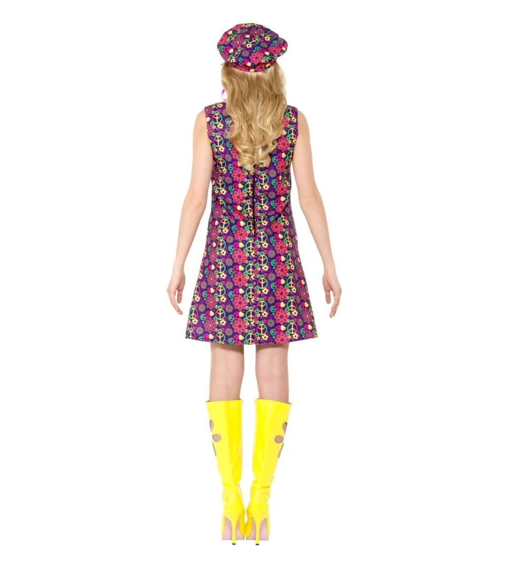 Hippie dámský kostým - fialový