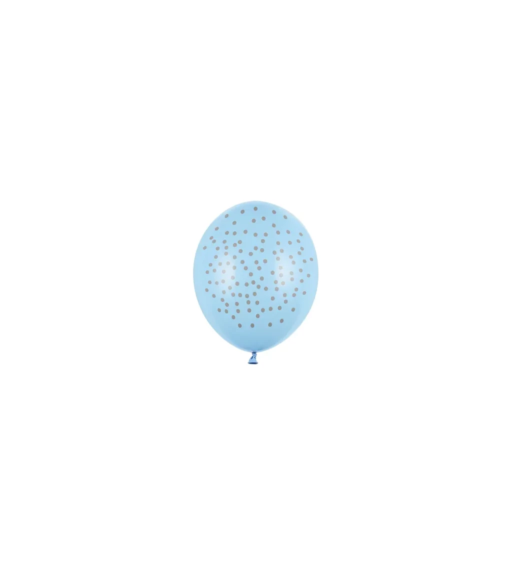 Balóny - modré s puntíkama