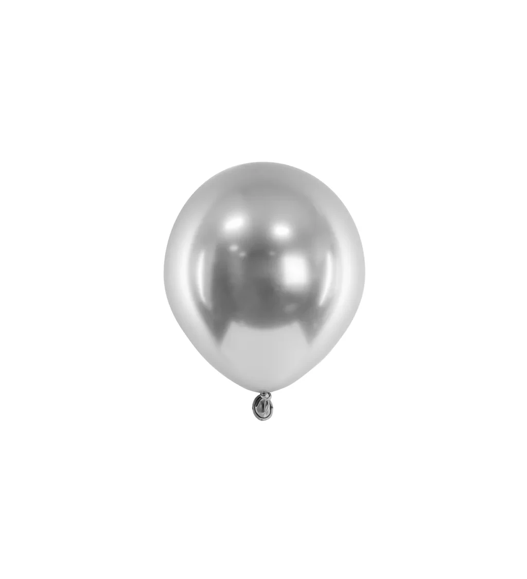 Stříbrné balóny - lesklé