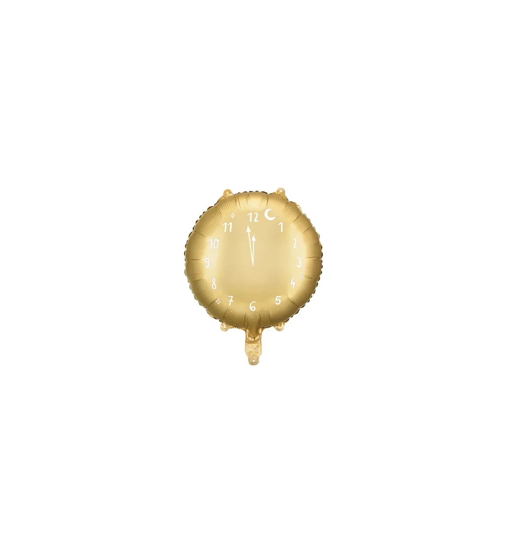 Zlaté hodiny fóliový balón