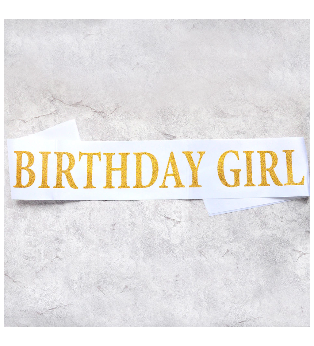 Šerpa bílá Birthday Girl