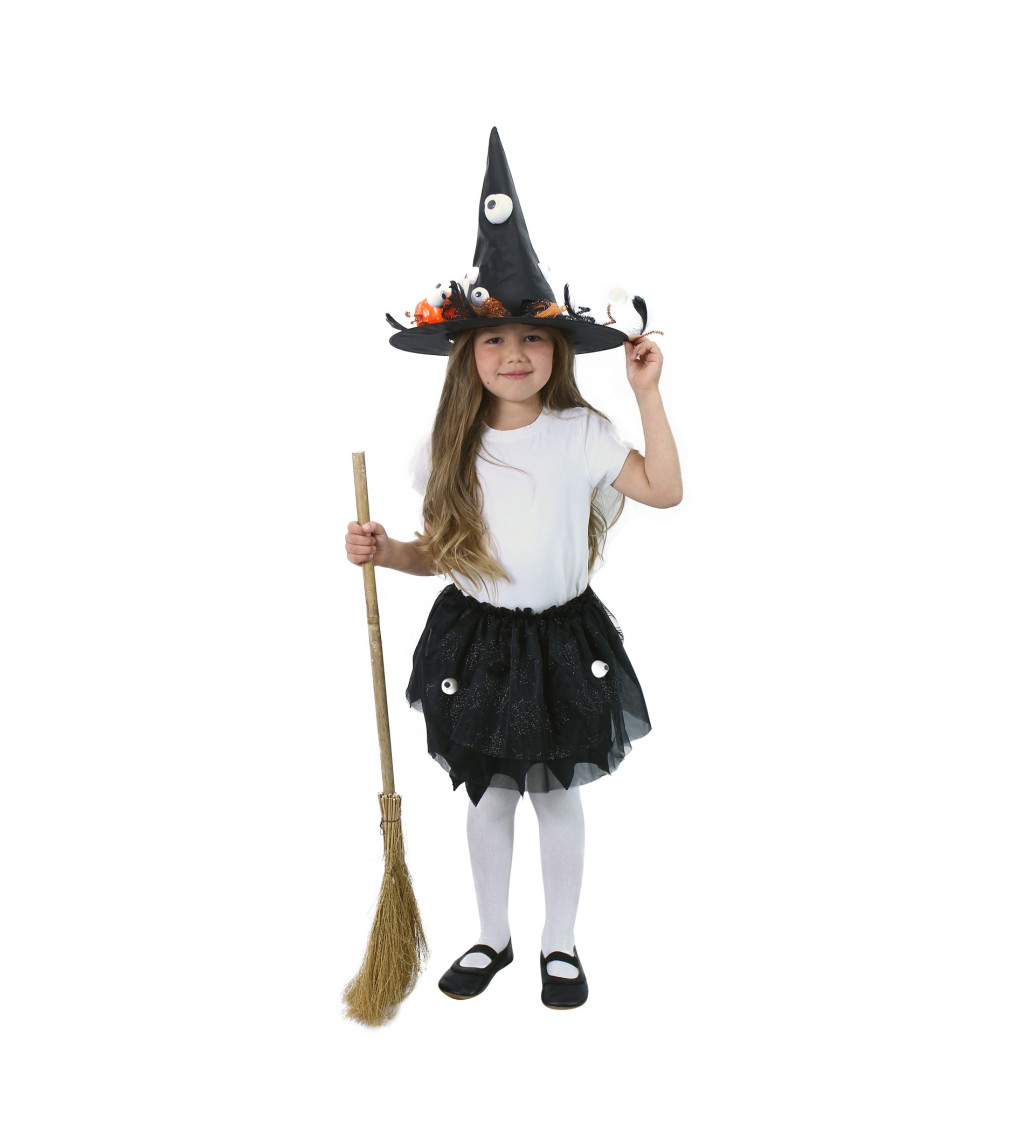 Dětský kostým - Čarodějnická tutu sukně a klobouk